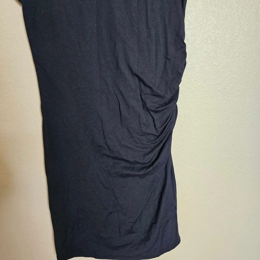 Athleta Carefree Tee Cap Sleeve pima cotton‎ Jersey Knit Dress Small black
